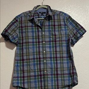 Tommy Hilfiger Men's Plaid Shirt - Blue, Green, Burgundy